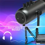 Haomuren Professional USB Streaming Podcast PC Microphone Studio Cardioid Condenser Mic Kit with Boom Arm For Recording YouTube 2