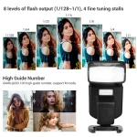 Andoer Flash Speedlite GN40 Adjustable LED Fill Light On-camera Flash With Bracket Replacement for Canon Nikon DSLR Cameras 5