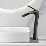Luxury Brushed Gold Brass Bathroom Faucet Modern Ceramic Cartridge Basin Mixer Tap Hot&Cold Water Deck- Mounted Sink Fixtures 4
