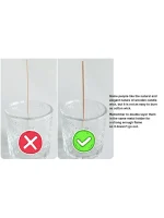 100 Pieces/200 Pieces for Cherry Wood Candle Wicks for Candles, Wooden Candle Wicks, Smokeless Ringing, with Iron Brackets, Candle Glue Dots, Candle Warning Labels DIY Candle Making 3