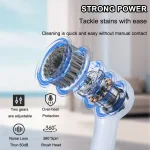 USB Electric Rotary Scrubber Cleaning Brush,With 5 Brush Head Electric cleaning brush,For ,Kitchen,Bathtub Tile Scrubber 6