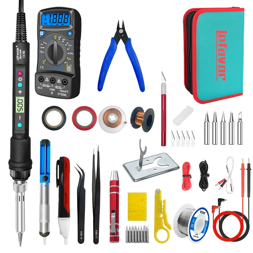 LF 80W Digital display soldering iron welding set C/F switching calibration temperature 100-500C home repair DIY soldering set LF 80W Digital display soldering iron welding set C/F switching calibration temperature 100-500C home repair DIY soldering set