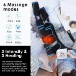 Foot air pressure leg massager promotes blood circulation, body massager, muscle relaxation, lymphatic drainage device 360° 6