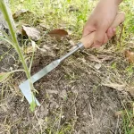 Heavy-Duty Carbon Steel Hand Shovel With Ergonomic Grip - Manual Weeding Tool For Road Cracks & Gardens 3