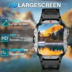 KESHUYOU Outdoor Sports Smart Watch 2.01 inch HD Screen LED Flashlight Bluetooth Talking Smart Watch for Men Women Holiday Gifts 3