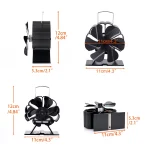 Mini Stove Fan 6Blades Heat Powered Fireplace Fan Log Wood Burner Heater Quiet Eco Hot Fan Home Efficient Heat Distribution 4