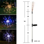 Solar Fireworks Light 90/150 LED Waterproof Garden 8 Modes Fairy String Lamp Christmas Solar Light For Outdoor Holiday Decor 6