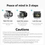 TELESIN 45M Waterproof Case For DJI OSMO Action 3 4 5pro Underwater Diving Housing Cover Action Camera Accessories 6
