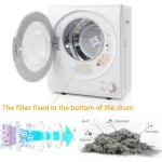 Portable Clothes Dryer Front Load Electric Dryers Machine Compact Laundry Dryers with Stainless Steel Tub for Home Apart 6