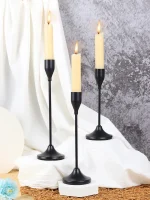 3Pcs/Set European Style Metal Candle Holders Candlestick Fashion Wedding Table Candle Stand Exquisite Candlestick Christmas Tabl 3