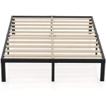 DDPNKL 3500lbs Heavy Duty,14 Inch Steel & Wooden Slat Support Reinforced Platform Bed Frame,Mattress Foundation/Easy Assembly 5
