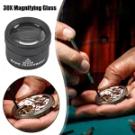 30X 36mm Magnifying Glass K9 Optical Lens Handheld Loupe for Watch Coin Stamp Jewelry Inspection 4