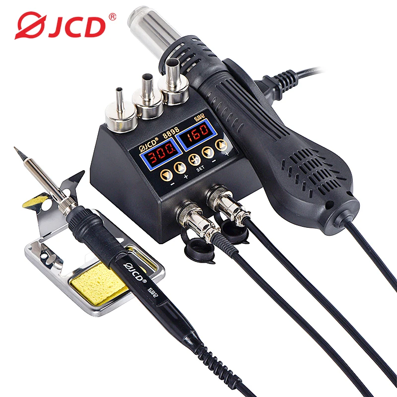2 in 1 750W Soldering Station LCD Digital display welding rework station for cell-phone BGA SMD PCB IC Repair solder tools 8898 2 in 1 750W Soldering Station LCD Digital display welding rework station for cell-phone BGA SMD PCB IC Repair solder tools 8898