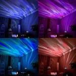 USB Galaxy Projector Aurora RGB 5V Night Lights Auto Rotating Sound Activated DMX Remote Control Home Theater Room Decorations 2
