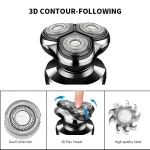 Electric Shaver Man Rechargeable Razor Shaving Knife Whisker Knife Household Portable Floating Three Tip Water Wash 4