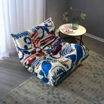 MOMO Personalized Patterned Fashion Caterpillar Sofa Living Room Designer Single Leisure Chair Tatami Balcony Width 80cm 3