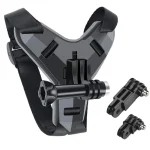 Helmet Strap Mount For Gopro Hero 12 11 10 9 8 7 6 5 4 3 Motorcycle Yi Action Sports Camera Mount Full Face Holder Accessories 2