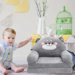 Elephant Shape Baby Seat Children Sofas Kid Seat Baby Folding Sofa Childrens Sofa Toddler Stool Kids Room Nursery Bedroom 4