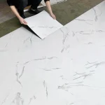 Simulated Marble Tile Floor Sticker PVC Waterproof Self-adhesive for Living room Toilet Kitchen Home Floor Decor 3d Wall sticker 6