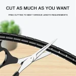 1.5/2m 10/16 mm Flexible Spiral Cable Organizer Storage Pipe Cord Protector Management Cable Winder Desk Tidy Cable Accessories 6