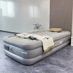 Durable Inflatable Air Mattress Glamping Mats PVC Inflatable Sleeping Mattress Double Height Inflatable Mattress Built-in Pump 2