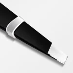 Stainless Steel Black Eyebrow Tweezer with Slant and Flat Point Beauty Tools for Eyelash Tweezer & Ingrown Hair Removal 5