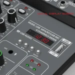 4 Channel Audio Mixer 48V Phantom Power USB Studio Sound Mixers Bluetooth DJ Console Mixing for Karaok 4