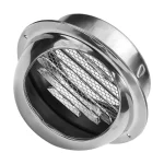 Stainless Steel Vent Cap Rainproof Exterior Wall Air Outlet Grille Round Heating Cooling Vent Cover 75/80/100/20/150/160MM 6