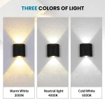 2W LED Wall Lamp Outdoor Waterproof Garden Lighting Indoor Bedroom Living Room Stairs Wall Light 2