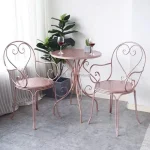 European Retro Iron Garden Furniture Sets Outdoor Courtyard Garden Balcony Table and Chair Set cafe Dining Table and Chairs Z 5