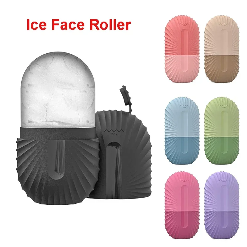 Ice Face Roller Ice Cube Beauty Massage Silicone Ice Mold For Eye Puffiness Ice Facial Roller Shrink Pores Ice Face Roller Ice Cube Beauty Massage Silicone Ice Mold For Eye Puffiness Ice Facial Roller Shrink Pores