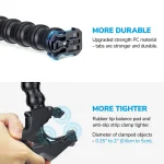 Gooseneck Jaws for GoPro Hero 12 11 10 9 8 SJCAM Insta360 Action Camera Support Flex Clamp Tripod Accessories 3