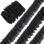 2 Yards Black White Pink Fold Wave Embroidery Lace Fabric Trim DIY Clothing Daily Home Decoration Accessory 5CM Wide 4