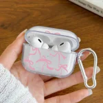 Pink Bow Designed Case For AirPods 4 3 1 2 Gen Earphone Protecitve Case For AirPods Pro2, Pro3,Pro Cover with Keychain Accessory 6