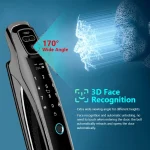 Wifi Tuya APP Face Recognition Smart Door Lock With Camera Video Call Voice Intercom Digital Door Lock Automatic Door Lock 2