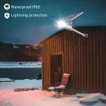 200W Powerful Solar Light Outdoor Solar Street Light 6000mah Waterproof Automatic Dusk to Dawn Street Light For Garage Garden 5
