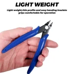 Pliers Carbon Steel Pliers Electrical Wire Cable Cutters Cutting Side Snips Flush Pliers Nipper Home Hand Tools Blue 3