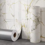 1 roll marble thick foam imitation ceramic tile self-adhesive wallpaper bedroom wallpaper bathroom waterproof wall sticker 2