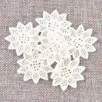 Flower White Lace Applique Mesh Trim For Sew On Guipure Fabric Wedding Supplies Home Decoration 4