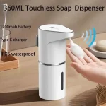 New Bathroom Automatic Sensing Soap Dispenser Type C Multiple Levels Contactless Electric Frother Charging Wall Mounted Vertical 3