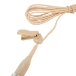 1PCS Beige Lavalier Lapel Clip Microphone 3.5mm 3-Pin 4-Pin XLR For Shure Wireless Mouthpiece Instrument Audio Microphone 2