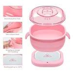 400ML Silicone Bowl Wax Heater Machine Hair Removal Wax-melt Machine Depilatory Wax Melting Warmer Wax Heating Base Pot Melter 2