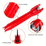 14 In 1 Sink Faucet Wrench Plumbing Repair Tool Handle Double Head Wrench Spanner Tool Installer Ratchet Wrench Set for Bathroom 5
