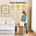 JHK 3 Inch with Fabric Cover Gel Memory Foam Mattress Topper Full Size Cooling Mattress Soft and Breathable Bed Topper 6