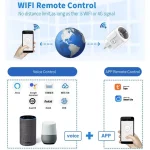TUYA Smart Plug WiFi Socket EU 16A/20A With Power Monitor Timing Function Voice Control Works With Alexa GoogleHome 3
