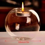 European Style Round Glass Candle Holder for Christmas, Wedding & Table Centerpiece Decor 6