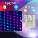 1/2PCS Smart LED Curtain Lights LED Fairy Lights App Control Music Sync DIY Pattern Waterproof for Indoor Outdoor Party Decor 2