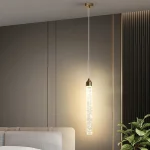 Luxury Crystal Pendant Light with Gold Fixtures Crystal Hanging Lamp  for Living Room Bedroom Dining Room Modern Home Decor 4