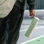 TYESO 600ML/750ML Thermos Water Bottle With Straw Stainless Steel Car Thermal Sports Cup Keeps Cold and Heat Thermal Travel Mug 5