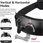 CM027 Camera Head with Mount Supports Vertical Shooting, Suitable for GoPro Max, DJI Osmo Action, Insta360, Sports Cameras 4